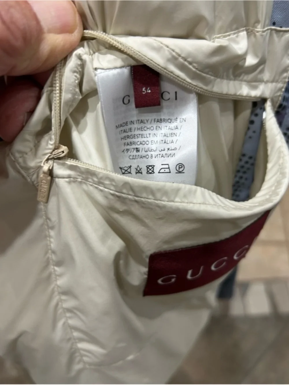 Gucci printed technical Poplin puffer jacket size 54/XXL made in Italy